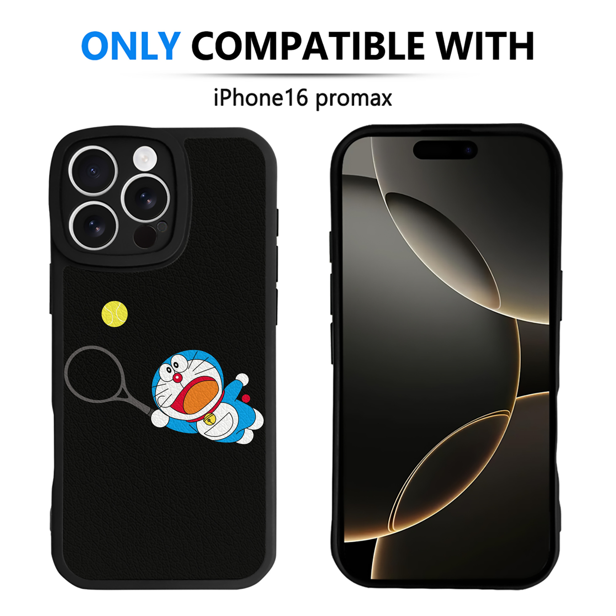 （画像用） ドラえもん Doraemon 【iPhone 16シリーズ対応】シリコンスマホケース（レザー調） 材質：シリコン